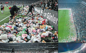 Mijëra lodra hidhen në stadiumin në Turqi, të gjithë shpërthejnë në lot