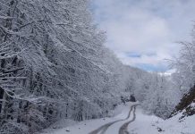 Parku i Shebenikut mbulohet nga dëbora edhe në pranverë