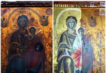 Nxirret nga errësira e kohës ikona “Shën Mëria mbi fron”