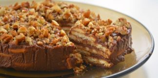 Receta e Shpejtë e Ëmbëlsirës me Biskota dhe Krem Pastiçerie