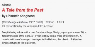 Filmi “Përrallë nga e kaluara”, në “Festival Lumiere” në Francë