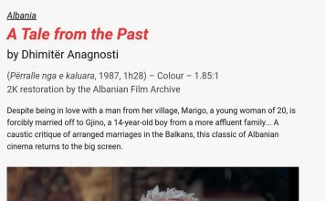 Filmi “Përrallë nga e kaluara”, në “Festival Lumiere” në Francë
