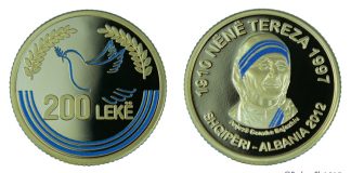 Banka e Shqipërisë, monedhë përkujtimore për Nënë Terezën