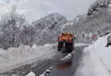 ARRSH: Rruga Bogë-Theth është pastruar nga dëbora, qarkullim normal