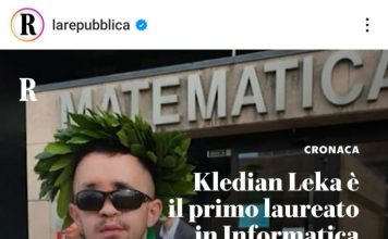 23-vjeçari shqiptar Kledian Leka, i diplomuari i parë i verbër në Universitetin e Parmës