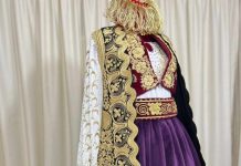 Pirpiria në veshjen e nuses gjirokastrite, qëndisur me fije ari