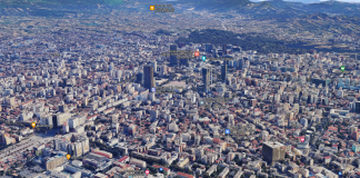 Tashmë edhe Tirana në 3D google map