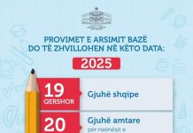 Publikohen datat e provimeve Kombëtare të Arsimit Bazë 2025