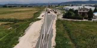 Disa pamje nga kantieri i Rilindjes së hekurudhës Tiranë – Durrës