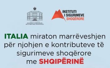 Senati italian miraton marrëveshjen për njohjen e kontributeve të sigurimeve shoqërore me Shqipërinë